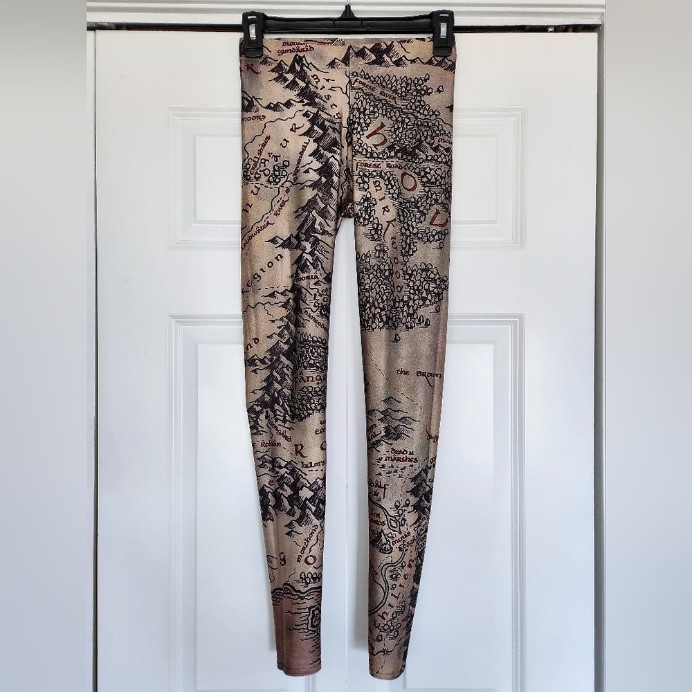 Blackmilk Lord of the Rings Middle Earth Map Leggings